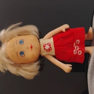 🧸 VINTAGE REMCO 1982 Blonde HAIR Blue Eyed Babe Doll Stressed